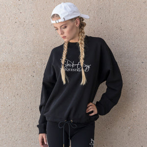 Ladies Oversize Slouch Sweater - Black
