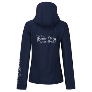 Ladies Hooded 3 Layer Soft Shell Jacket - Navy