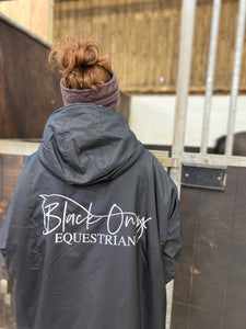 Black Onyx Equestrian Reflective All-Weather Robe