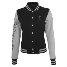 Load image into Gallery viewer, Ladies College Sweater Jacket - Back &amp; Grey