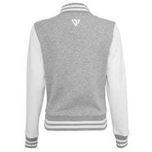 Load image into Gallery viewer, Young Talent College Sweater Jacket - Grey &amp; White