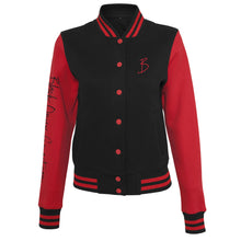 Load image into Gallery viewer, Young Talent College Sweater Jacket - Red &amp; Black