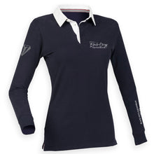Load image into Gallery viewer, Ladies Slim Fit Premium Rugby Shirt - Navy