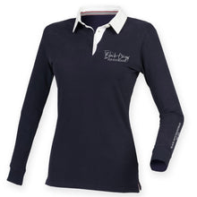 Load image into Gallery viewer, Ladies Slim Fit Premium Rugby Shirt - Navy