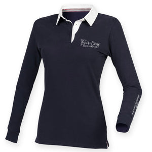 Ladies Slim Fit Premium Rugby Shirt - Navy
