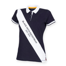 Load image into Gallery viewer, Ladies Short Sleeve Rugby Polo Shirt - Navy