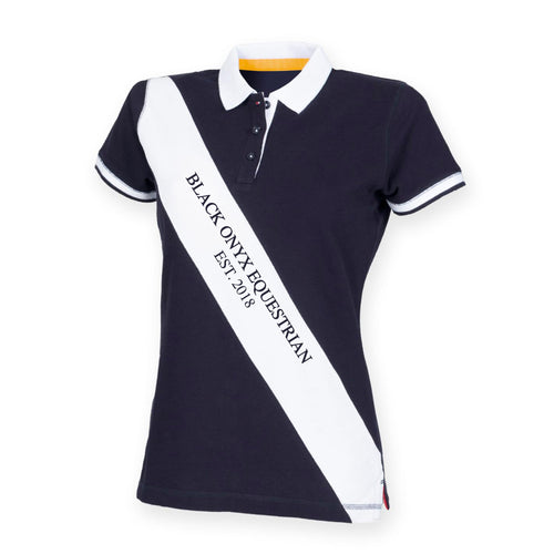 Ladies Short Sleeve Rugby Polo Shirt - Navy