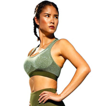 Load image into Gallery viewer, Seamless 3D Sculpt Sports Bra - Olive