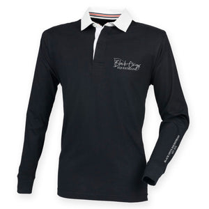 Men's Slim Fit Premium Rugby Shirt - Black