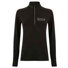 Load image into Gallery viewer, Ladies Performance Zip Up Base Layer - Black