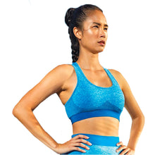 Load image into Gallery viewer, Seamless 3D Sculpt Sports Bra - Blue