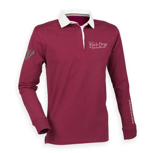 Men's Slim Fit Premium Rugby Shirt - Burgundy