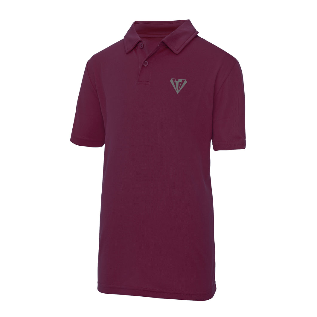 Young Talent Keep Cool Performance Polo - Burgundy