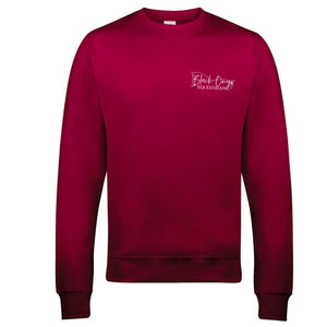 Unisex Drop Shoulder Sweatshirt - Burgundy