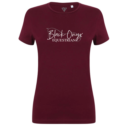 Ladies Super Soft Crew Neck T-Shirt - Burgundy