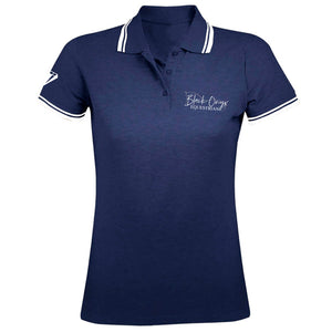 Ladies Classic Fit Contrast Polo - Navy & White