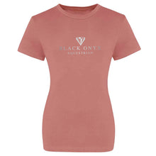 Load image into Gallery viewer, Ladies Essentials Metallic T-Shirt - Dusty Pink