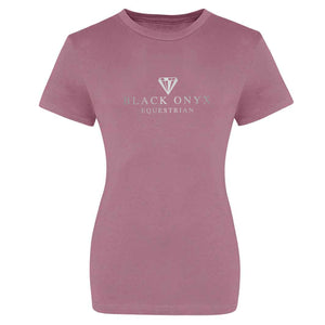 Ladies Essentials Metallic T-Shirt - Dusty Purple