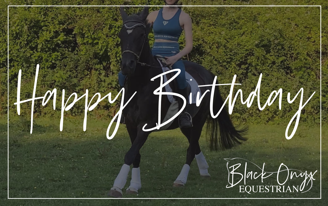 Black Onyx Equestrian eGift Card - Happy Birthday
