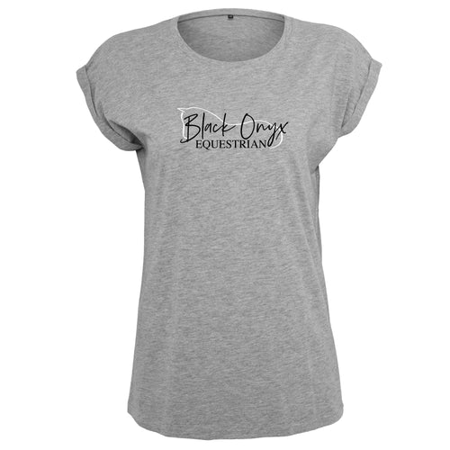 Ladies Rolled Sleeve T-Shirt - Heather Grey