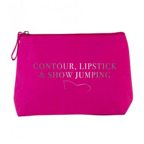 Show Jumping Cosmetic Bag - Hot Pink
