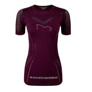 Ladies Seamless Signature Performance Top - Mulberry