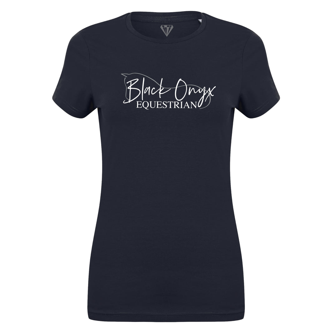 Ladies Super Soft Crew Neck T-Shirt - Navy