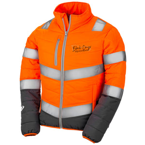 Ladies Soft Padded High Visibility Riding Jacket - Orange